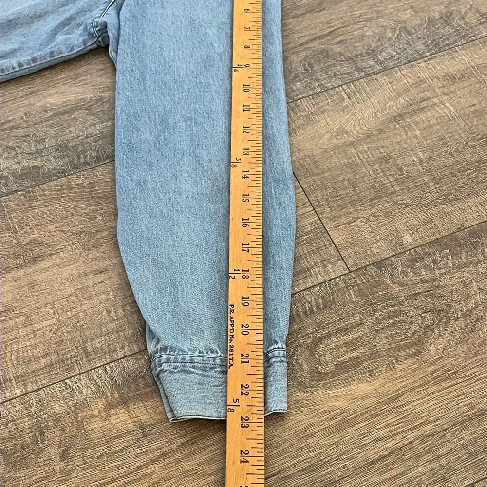 Susan Bristol Light Blue Denim Shirt Embroidered Collar Button Front Size 3W - Picture 4 of 7